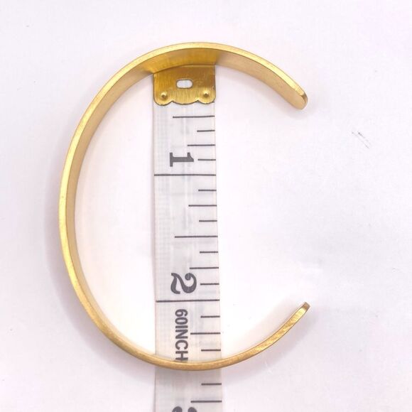 Minimalist gold come together message cuff bracelet - Picture 4 of 4